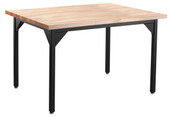 NPS Heavy Duty Steel Table, Black Frame, 36 x 48 x 30, Butcherblock Top National Public Seating Shiffler Furniture and Equipment for Schools