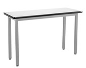 NPS Heavy Duty Steel Table, Gray Frame, 18 x 42 x 30, Whiteboard Top National Public Seating Shiffler Furniture and Equipment for Schools