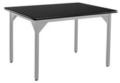 NPS Heavy Duty Steel Table, Gray Frame, 36 x 60, HPL Top National Public Seating Shiffler Furniture and Equipment for Schools