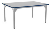 NPS Heavy Duty Steel Table, Gray Frame, 48 X 48 x 30, Supreme HPL Top National Public Seating Shiffler Furniture and Equipment for Schools