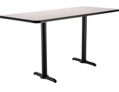 NPS Cafe Table, 24"x60" Rectangle, "T" Base, 36" Height National Public Seating Shiffler Furniture and Equipment for Schools