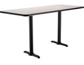 NPS Cafe Table, 30"x48" Rectangle, "T" Base, 36" Height National Public Seating Shiffler Furniture and Equipment for Schools