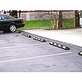 GNR 6' Park-It Parking Curbs with Yellow Stripes & Mounting Hardware Specify concrete or asphalt mount. GNR Technologies Shiffler Furniture and Equipment for Schools