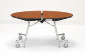 NPS Mobile Cafeteria Table, 48" Round, MDF Core National Public Seating Shiffler Furniture and Equipment for Schools