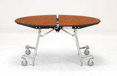 NPS Mobile Cafeteria Table, 48" Round, Plywood Core, ProtectEdge National Public Seating Shiffler Furniture and Equipment for Schools