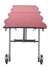 NPS Mobile Cafeteria Table, 10' Swerve, MDF Core National Public Seating Shiffler Furniture and Equipment for Schools