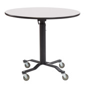 National Public Seating NPS Premium Plus Cafe Table, 24" Round, Whiteboard Top, Particleboard Core