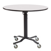 National Public Seating NPS Premium Plus Cafe Table, 30" Round, Whiteboard Top, MDF Core