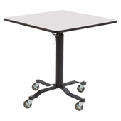 National Public Seating NPS Premium Plus Cafe Table, 30" Square, Whiteboard Top, MDF Core