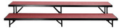 National Public Seating NPS 2 Level Straight Standing Choral Riser, Red Carpet (18"x96" Platform)