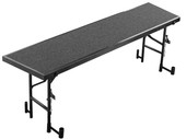 NPS 18"x72"x24" Tapered Standing Choral Riser, Black Carpet National Public Seating Shiffler Furniture and Equipment for Schools