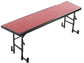 NPS 18"x72"x24" Tapered Standing Choral Riser, Red Carpet National Public Seating Shiffler Furniture and Equipment for Schools