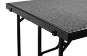 National Public Seating NPS 2 Level Tapered Standing Choral Riser, Grey Carpet (18"x96" Platform)