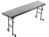 NPS 18"x78"x 32" Tapered Standing Choral Riser, Grey Carpet National Public Seating Shiffler Furniture and Equipment for Schools