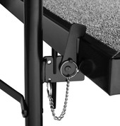 National Public Seating NPS 18"x60"x8" Tapered Standing Choral Riser, Black Carpet