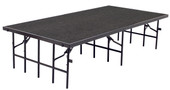 NPS 3' x 8' Stage, 8" Height, Grey Carpet National Public Seating Shiffler Furniture and Equipment for Schools