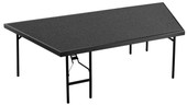 National Public Seating NPS Stage Pie Compatible with a 3'x8'x24" Stage, Black Carpet