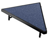 National Public Seating NPS Stage Pie Compatible with a 3'x8'x8" Stage, Blue Carpet