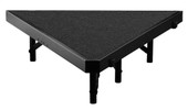 NPS Stage Pie Compatible with a 3'x8'x8" Stage, Black Carpet National Public Seating Shiffler Furniture and Equipment for Schools