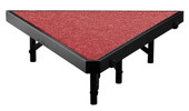 NPS Stage Pie Compatible with a 3'x8'x8" Stage, Red Carpet National Public Seating Shiffler Furniture and Equipment for Schools