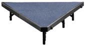 NPS Stage Pie Compatible with a 4'x8'x8" Stage, Blue Carpet National Public Seating Shiffler Furniture and Equipment for Schools