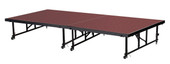 National Public Seating NPS 16" 24" Height Adjustable 4' x 4' Transfix Stage Platform, Red Carpet