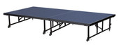 National Public Seating NPS 24" 32" Height Adjustable 4' x 4' Transfix Stage Platform, Blue Carpet