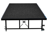 National Public Seating NPS 16" 24" Height Adjustable 4' x 8' Transfix Stage Platform, Black Carpet