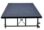 National Public Seating NPS 24" 32" Height Adjustable 4' x 8' Transfix Stage Platform, Blue Carpet