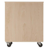 Diversified Woodcrafts Mobile Double Sided Tote Tray Cabinet, Maple, 18 Clear Tote Trays. 21"w x 37"d x 43.50"h