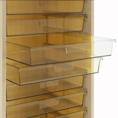 Diversified Woodcrafts Mobile Double Sided Tote Tray Cabinet, Maple, 30 Carrot Tote Trays. 21"w x 37"d x 66.50"h