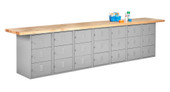 Diversified Woodcrafts Wall & Island Bench Grey - Lb-6, 12"W Locker, Horizontal
