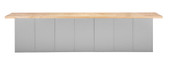 Diversified Woodcrafts Wall & Island Bench Grey - Lb-6, 12"W Locker, Horizontal