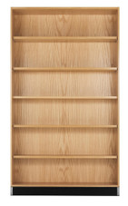 Diversified Woodcrafts Open Shelf Floor Storage Unit - Oak, 48"W x 16"D x 84"H