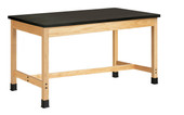 Diversified Woodcrafts Table, Plain Apron, Fixed Height, 48"W X 21"D, 0.75" Phenolic Top Diversified Woodcrafts Shiffler Furniture and Equipment for Schools