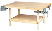 Diversified Woodcrafts 4-Station Workbench W/ 4 Vises Diversified Woodcrafts Shiffler Furniture and Equipment for Schools