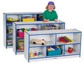 Jonti-Craft Rainbow Accents Toddler Single Mobile Storage Unit - Teal