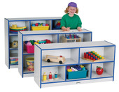 Jonti-Craft Rainbow Accents Toddler Single Mobile Storage Unit - Navy