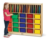 Jonti-Craft Classroom Organizer - with Colored Cubbie-Trays