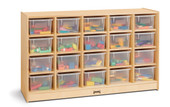 Jonti-Craft 20 Cubbie-Tray Mobile Storage - with Clear Trays Jonti-Craft Shiffler Furniture and Equipment for Schools