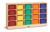 Jonti-Craft 20 Cubbie-Tray Mobile Storage - with Colored Trays