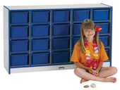 Jonti-Craft Rainbow Accents 20 Cubbie-Tray Mobile Storage - with Trays - Purple