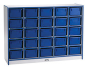Rainbow Accents 25 Cubbie-Tray Mobile Storage - without Trays - Navy Jonti-Craft Shiffler Furniture and Equipment for Schools