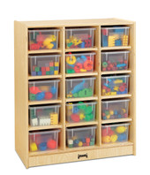 Jonti-Craft 15 Cubbie-Tray Mobile Unit _ with Clear Trays Jonti-Craft Shiffler Furniture and Equipment for Schools