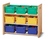 Jonti-Craft Cubbie-Tray Storage Rack - with Colored Cubbie-Trays Jonti-Craft Shiffler Furniture and Equipment for Schools