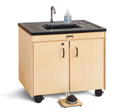 Jonti-Craft Clean Hands Helper Portable Sink _ Nonelectric - 26" Counter - Plastic Sink