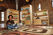 TrueModern Two-shelf Bookcase Jonti-Craft Shiffler Furniture and Equipment for Schools