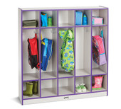 Jonti-Craft Rainbow Accents 5 Section Coat Locker - Purple
