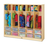 Jonti-Craft Large Locker Organizer _ with 10 Clear Tubs Jonti-Craft Shiffler Furniture and Equipment for Schools