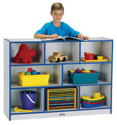 Jonti-Craft Rainbow Accents Super-Sized Single Mobile Storage Unit - Blue